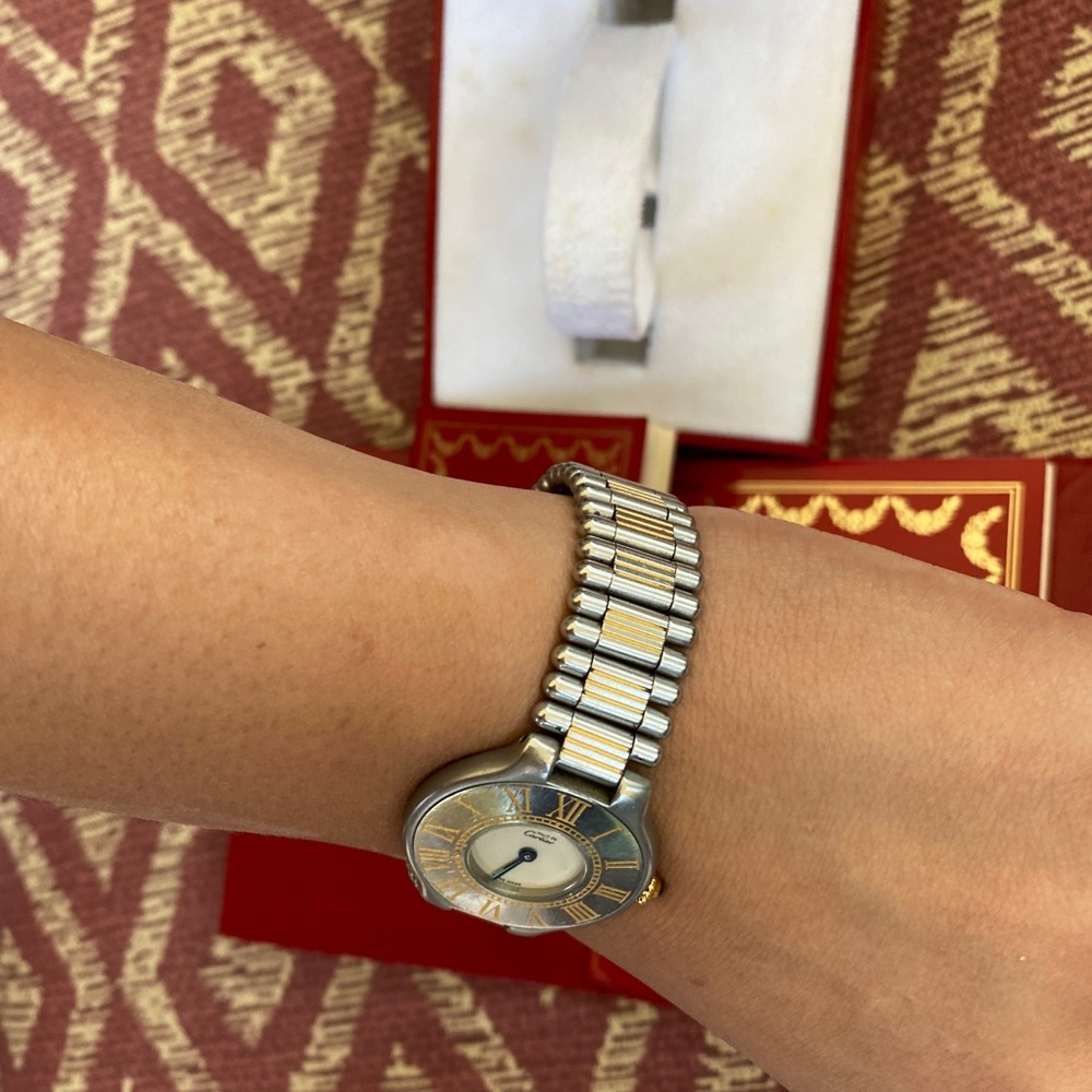 Cartier Watch  Must 21 27mm Women's Cream X Silver - Picture 8 of 9